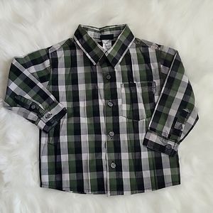 Toddler button up plaid shirt